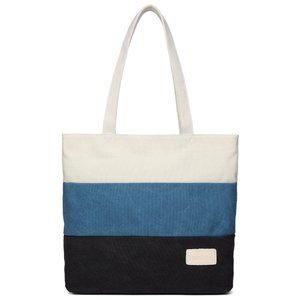 Forestfish Women's Canvas Handbags Shoulder Hand Bag Tote Bag (Blue & Black)